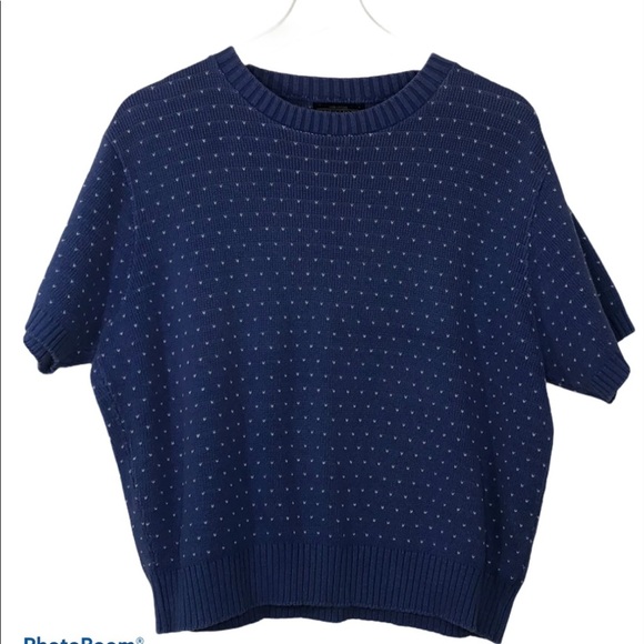 Vintage Lands' End Periwinkle Blue 80s Sweater - Picture 1 of 8